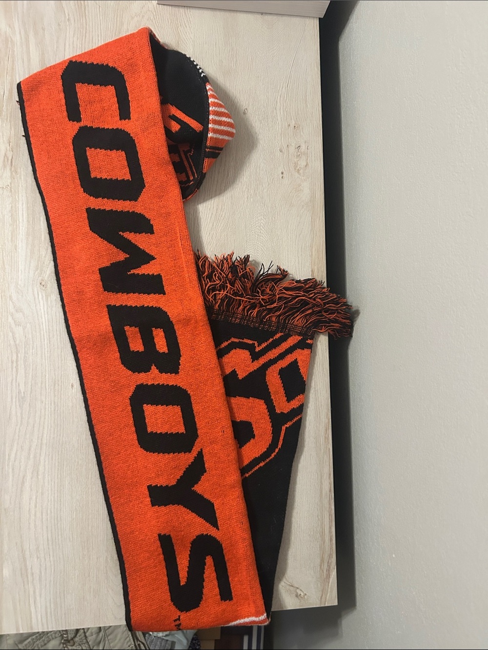 OSU Cowboys Orange & Black Knit Scarf